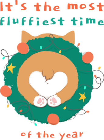 Nadruk Fluffiest time - Przód