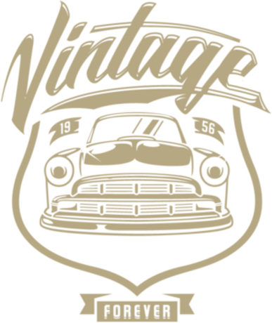 Nadruk Vintage Car - Przód